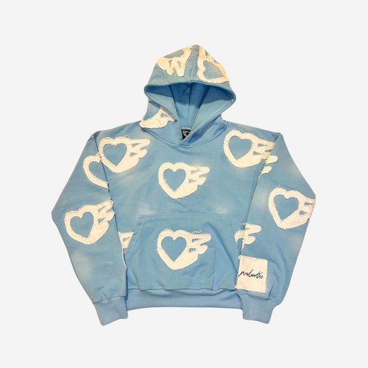 Pure Hearts Blue Hoodie